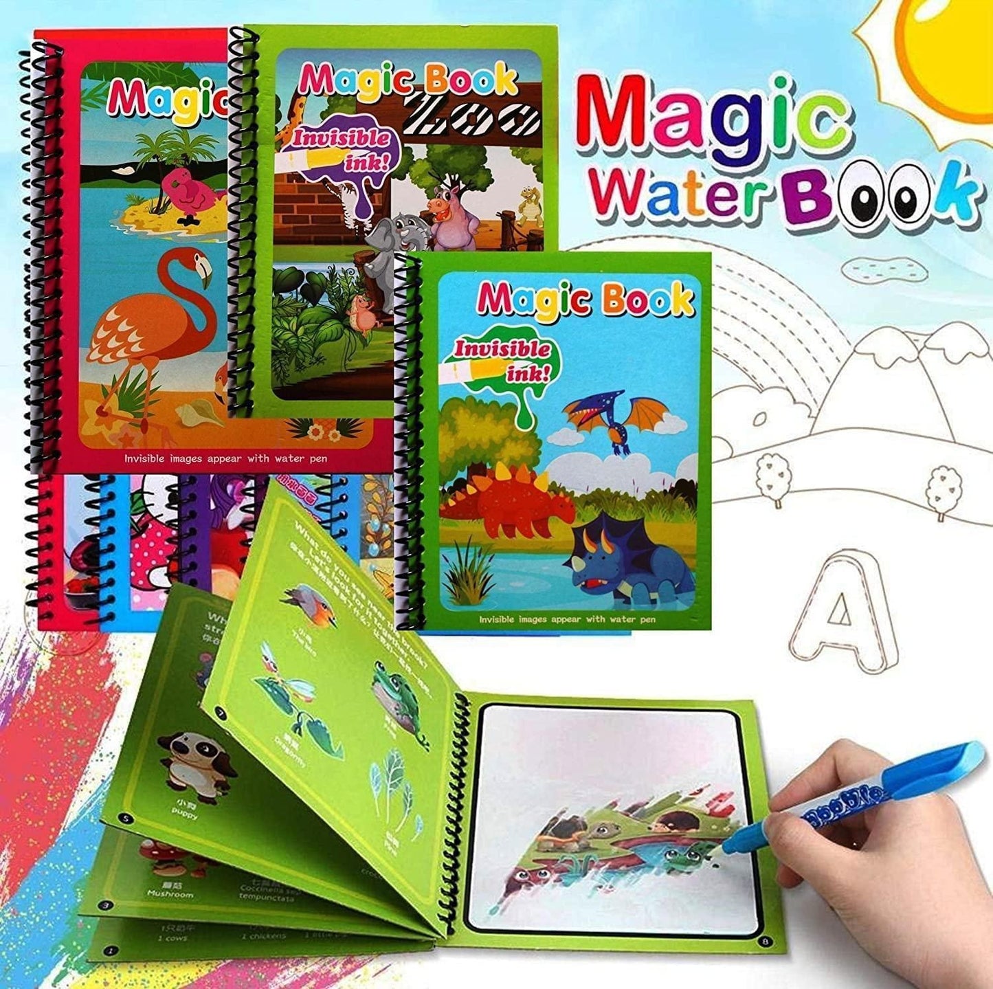 Reusable Magic Water Painting Book - Housenvi