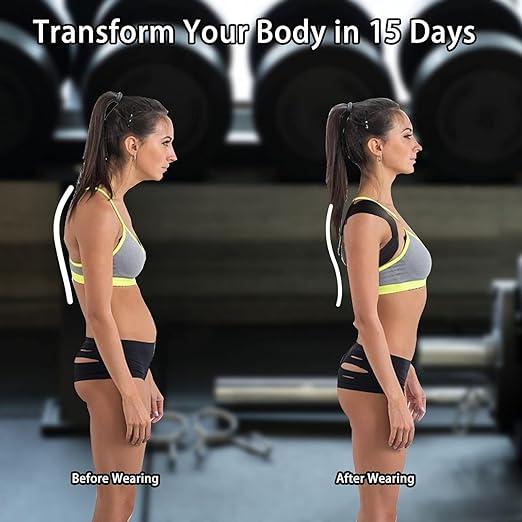 Shoulder & Back Straightener Elastic Spine Support Posture Corrector Belt - Vistora