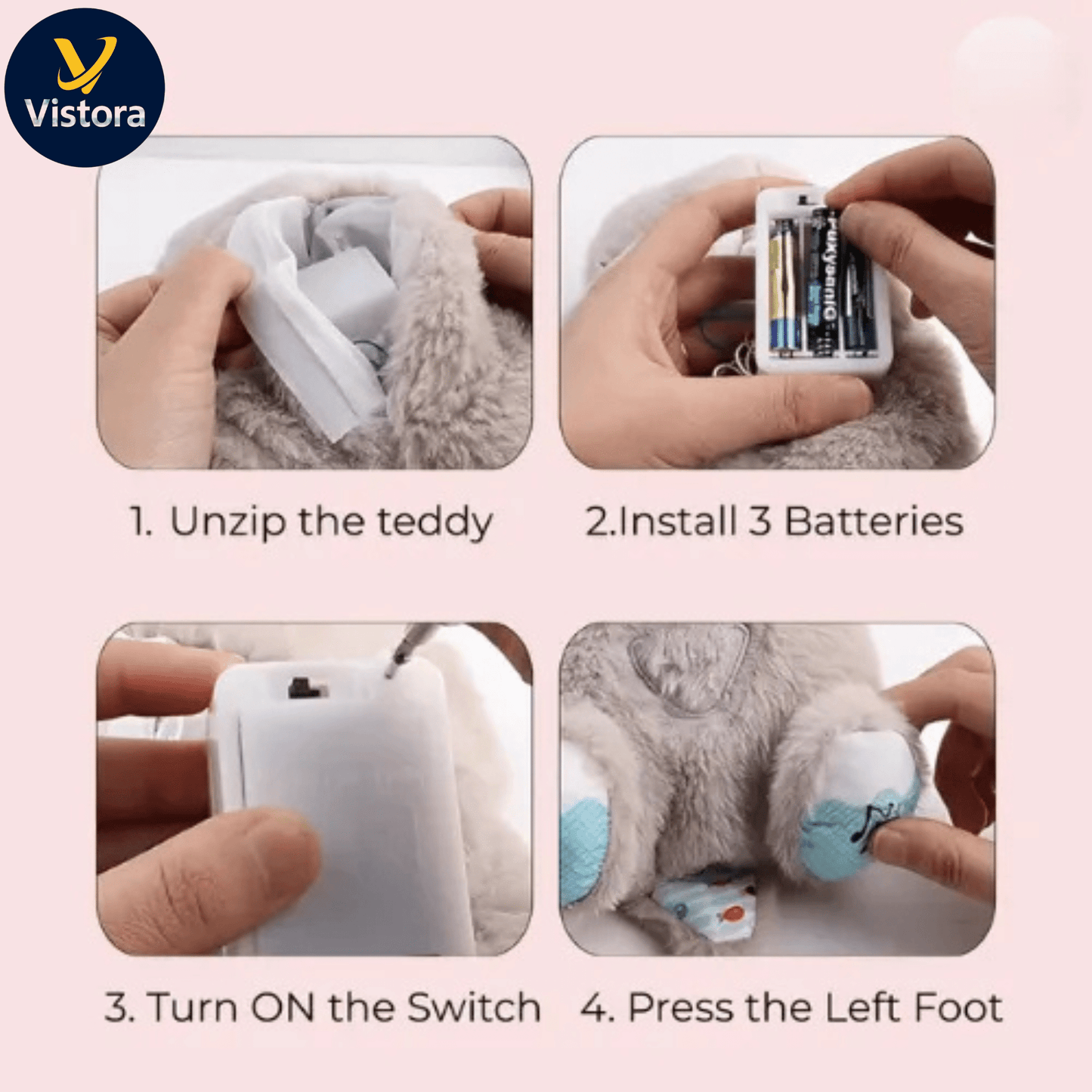 Breathing Teddy Bear with Soothing Music™ – Anxiety Relief Plush Toy for Kids & Adults - Housenvi
