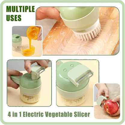4 in 1 Portable Electric Vegetable Cutter Set - Housenvi