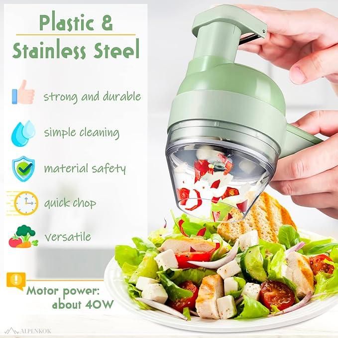 4 in 1 Portable Electric Vegetable Cutter Set - Housenvi