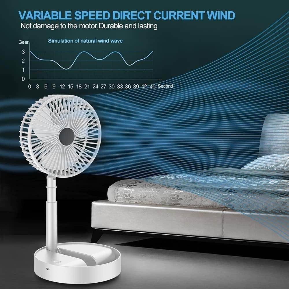 Rechargable adjustable portable fan - Housenvi
