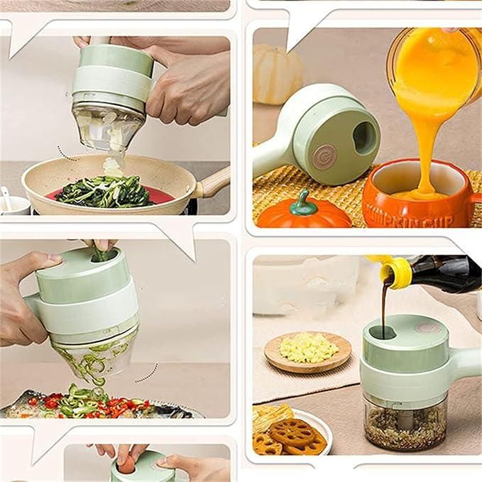 4 in 1 Portable Electric Vegetable Cutter Set - Housenvi