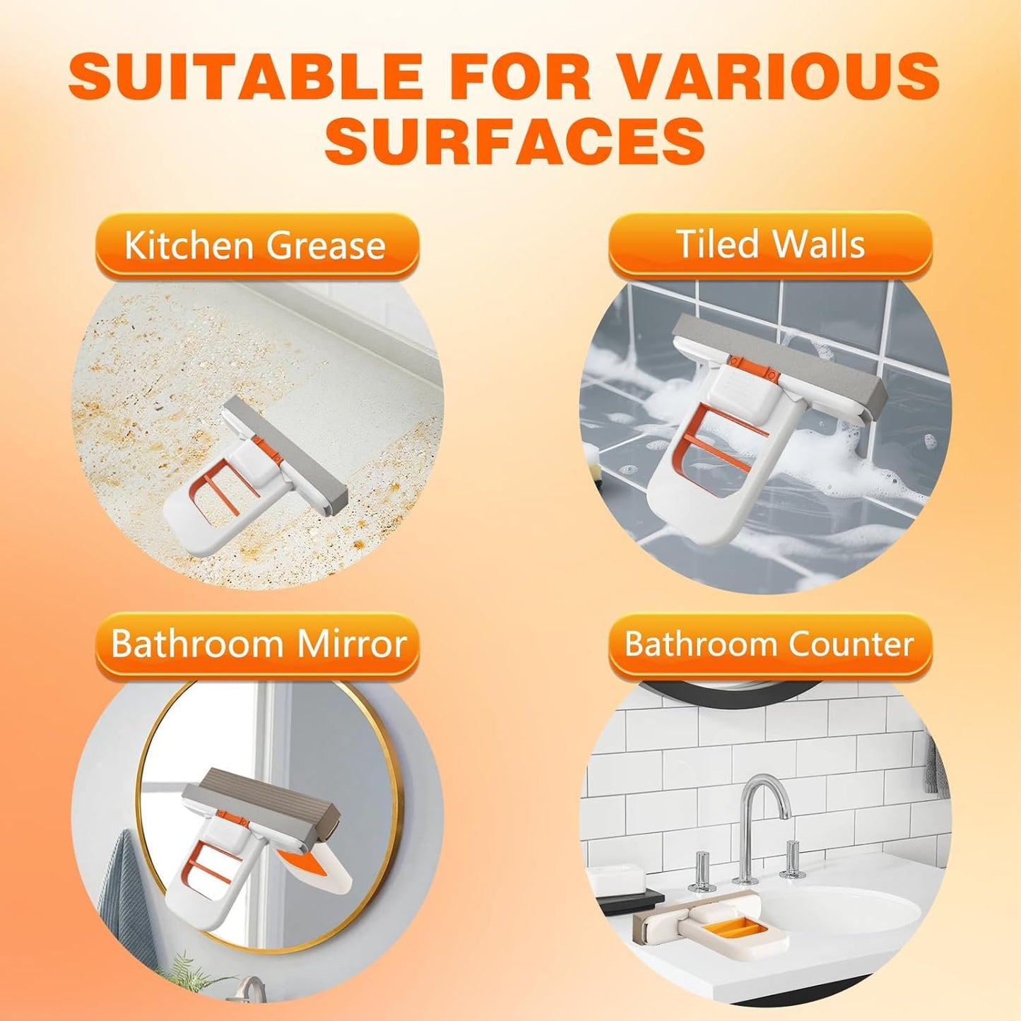 Housenvi™ Smart Squeeze Cleaner – Hands - Free Kitchen & Bathroom Cleaning Tool - Housenvi