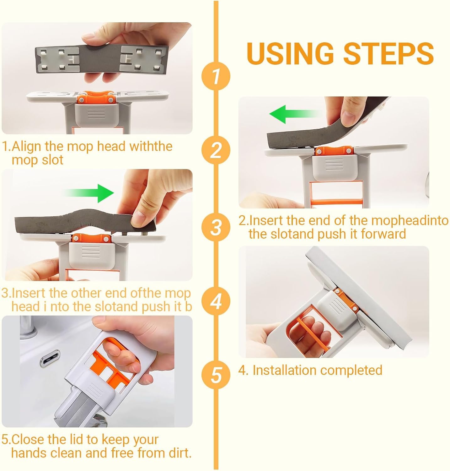Housenvi™ Smart Squeeze Cleaner – Hands - Free Kitchen & Bathroom Cleaning Tool - Housenvi