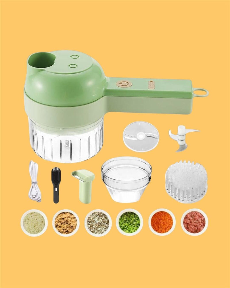 4 in 1 Portable Electric Vegetable Cutter Set - Housenvi