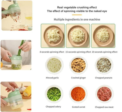 4 in 1 Portable Electric Vegetable Cutter Set - Housenvi