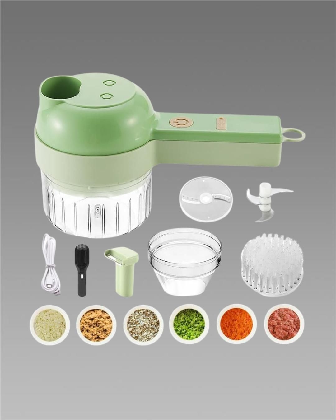 4 in 1 Portable Electric Vegetable Cutter Set - Housenvi