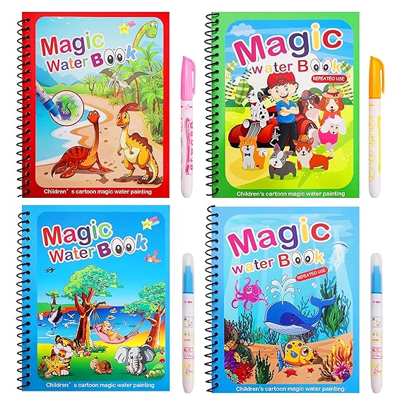 Vistora™ Magic Water Coloring Book – Reusable, Mess - Free Learning Fun for Kids - Housenvi