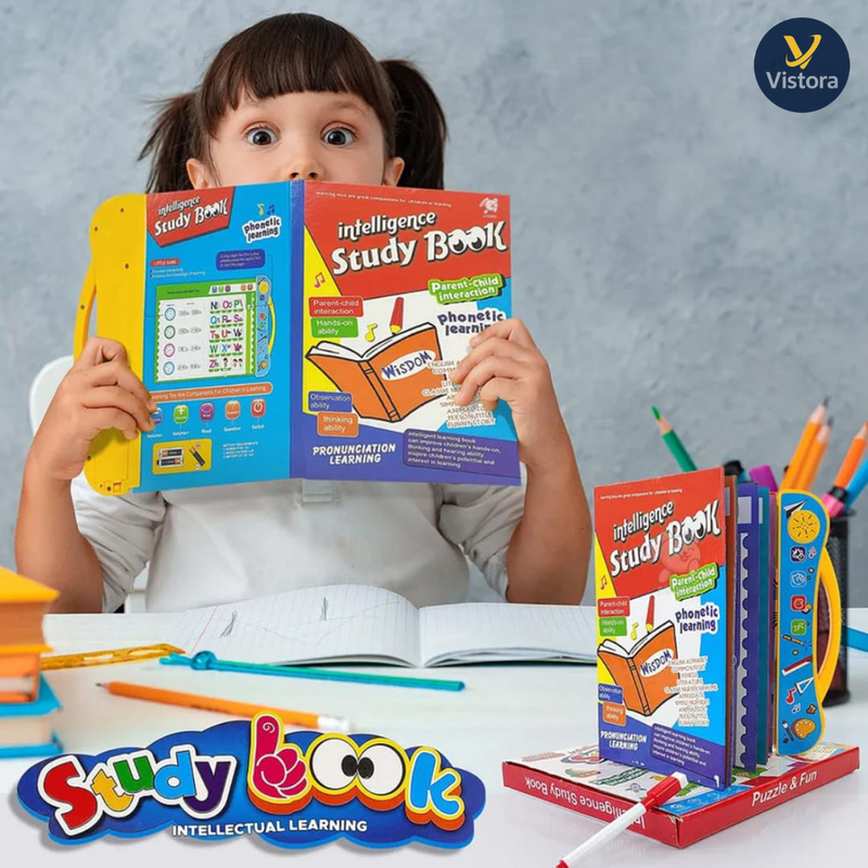 Vistora™ Interactive English Learning Book for Kids – Letters, Words, Rhymes & Sounds - Housenvi