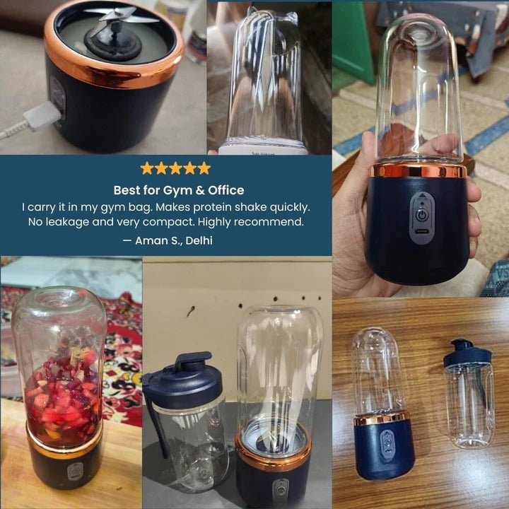 🥤 Portable Smoothie Maker (6 - Blade | USB Rechargeable) - Housenvi