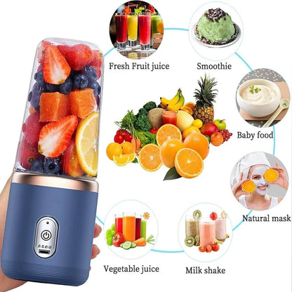 🥤 Portable Smoothie Maker (6-Blade | USB Rechargeable)